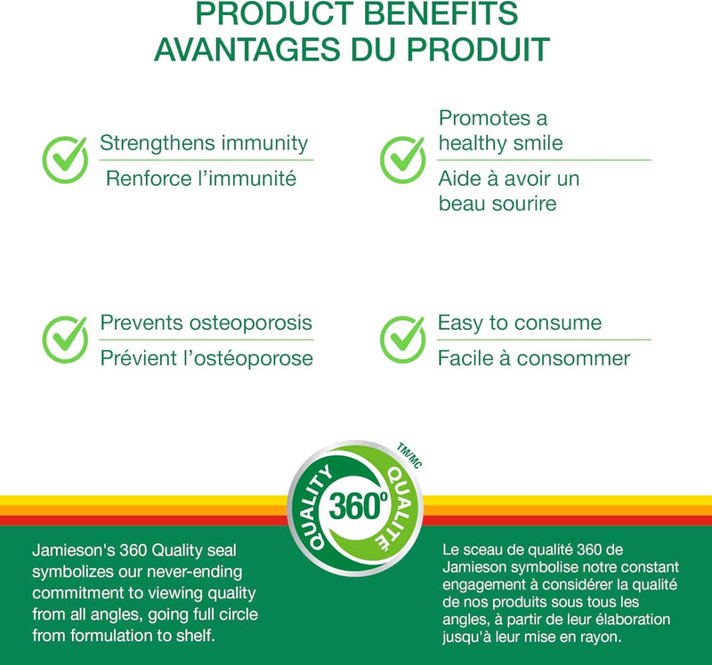 Jamieson - Vitamin D3 - 1000IU | 200+40 Free Health & Wellness