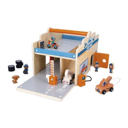 Janod - CROSS ROADS - CITY GARAGE Toys & Games