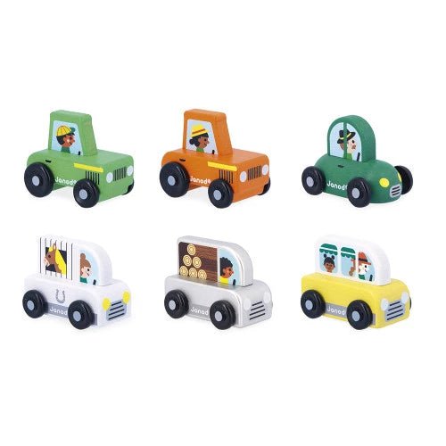 Janod - CROSS ROADS: GREEN TRACTOR Games & Toys