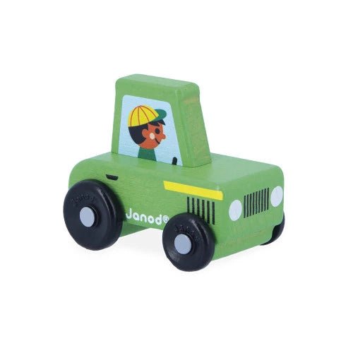 Janod - CROSS ROADS: GREEN TRACTOR Games & Toys