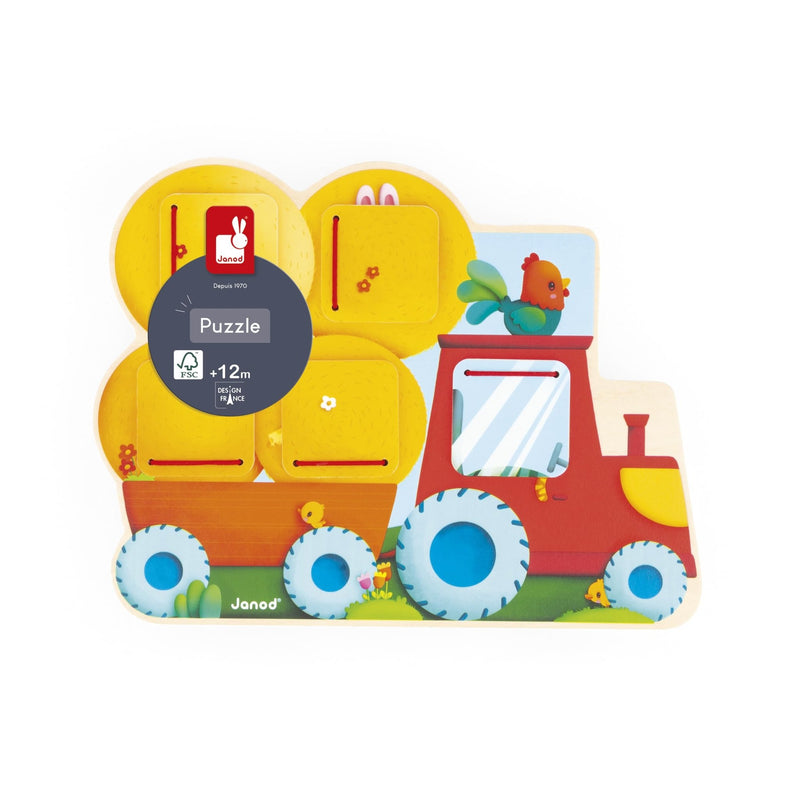 Janod - FARM: SEEK - AND - FIND TRACTOR Games & Toys