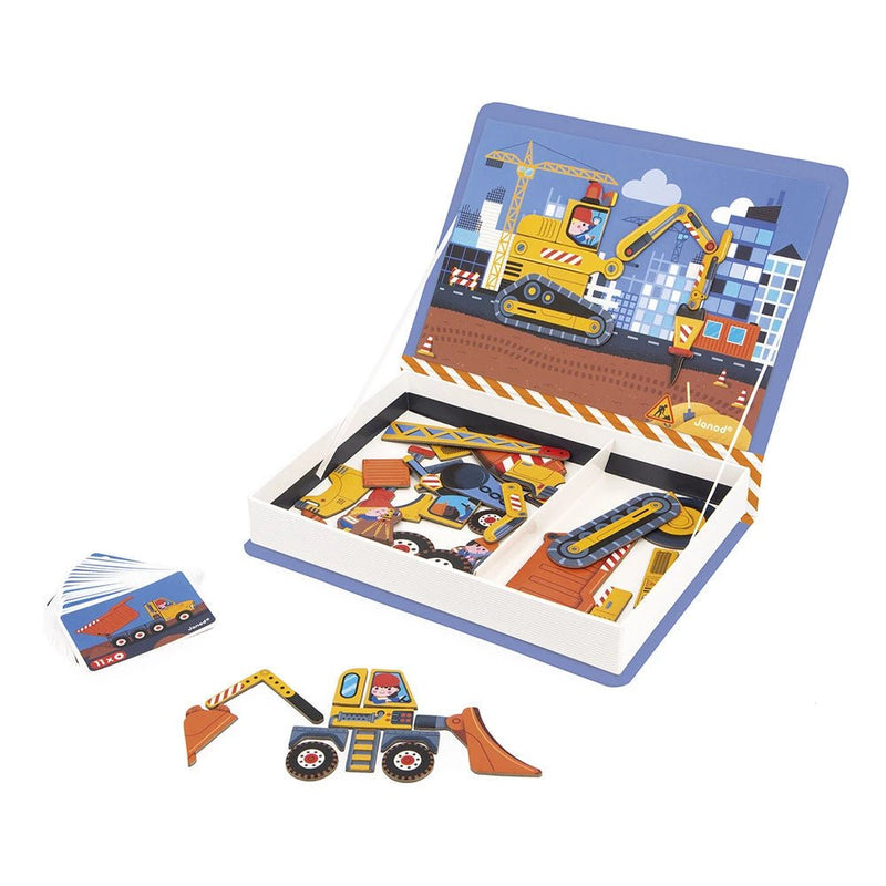 Janod - Magneti'book Construction, 50 magnets Games & Toys