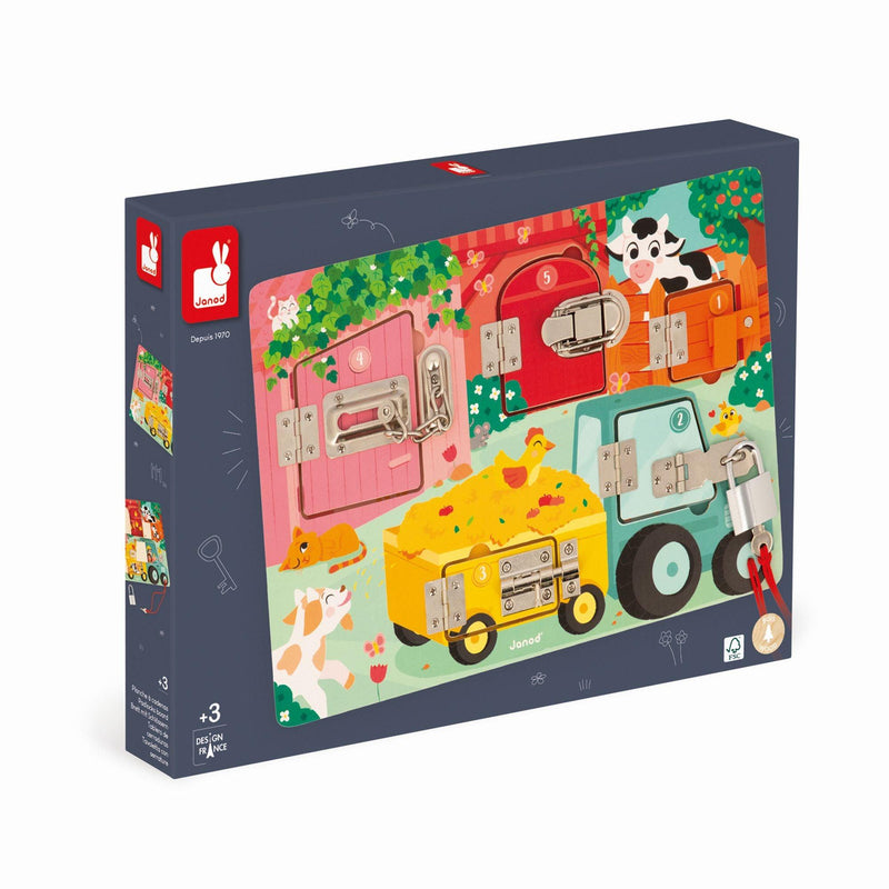 Janod - Padlocks Board - The Farm - Limolin 