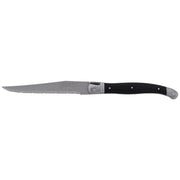 Jean Dubost - Laguiole Serrated Knife Set ABS Handle 6pc Home & Kitchen Black
