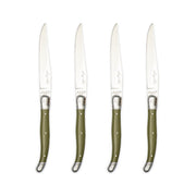Jean Dubost - Laguiole Smooth Knife Set ABS Handle 4pc Home & Kitchen Khaki