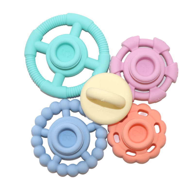 Jellystone - RAINBOW STACKER TEETHER - Pastel Mother & Baby