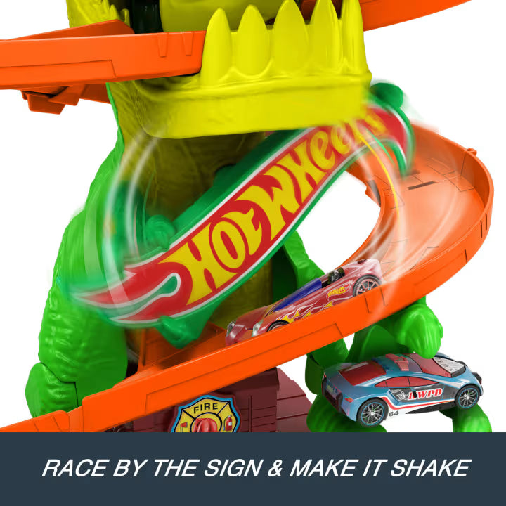Hot Wheels - CITY T-REX VS FIRE STATION PLAYSET - Limolin 