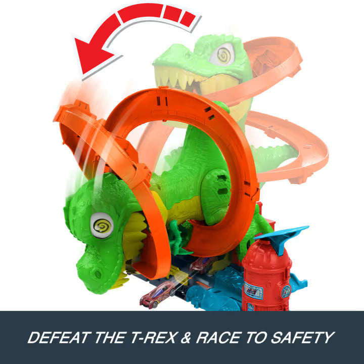 Hot Wheels - CITY T-REX VS FIRE STATION PLAYSET - Limolin 