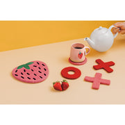 Jubilee - Set/4 Felt Wool Coaster XOXO Home & Kitchen