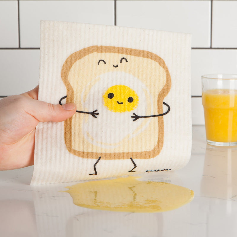 Jubilee - Swedish Dishcloth Funny Food | Beige Home & Kitchen