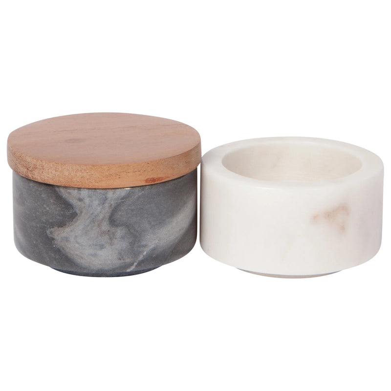 Heirloom - Salt Cellar Marble White+Slate