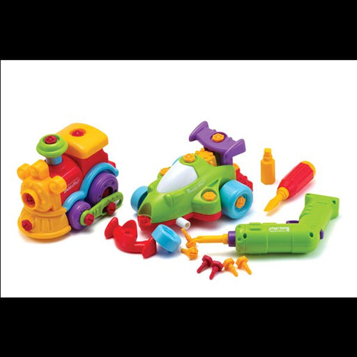 Keenway Build 'N' Play race car and train construction set, product image