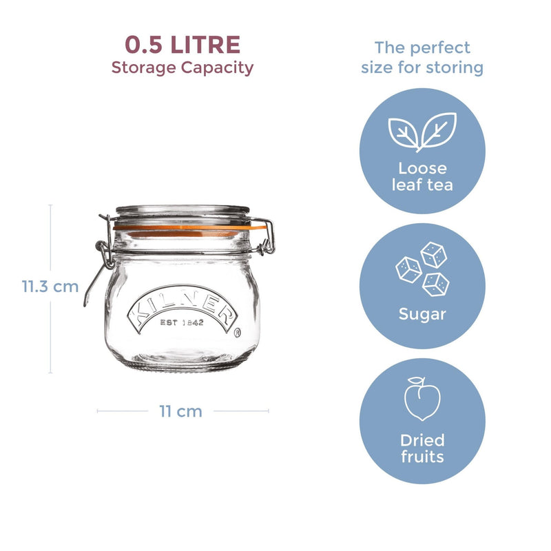 Kilner - Clip - Top Jar - 500ml Home & Kitchen
