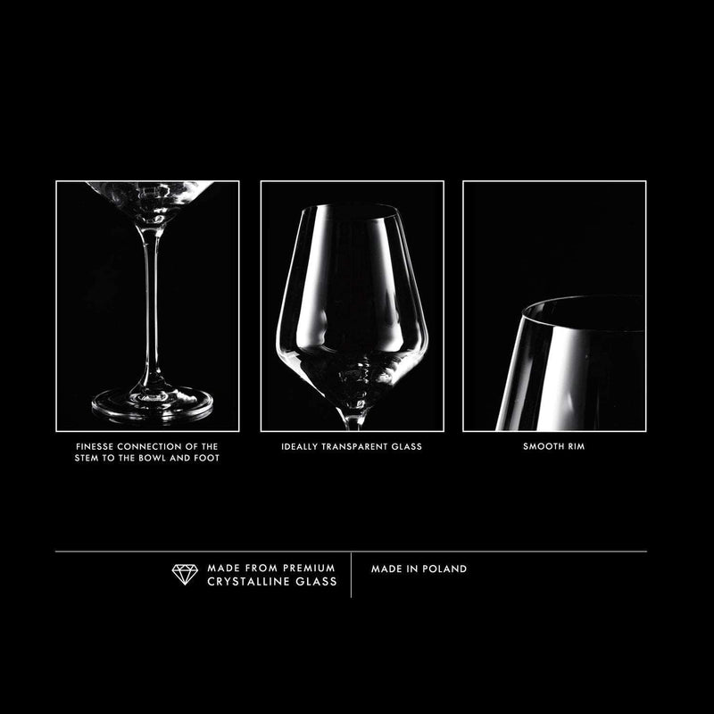 KROSNO - AVANTE - GARDE Red Wine Glass Set Home & Kitchen