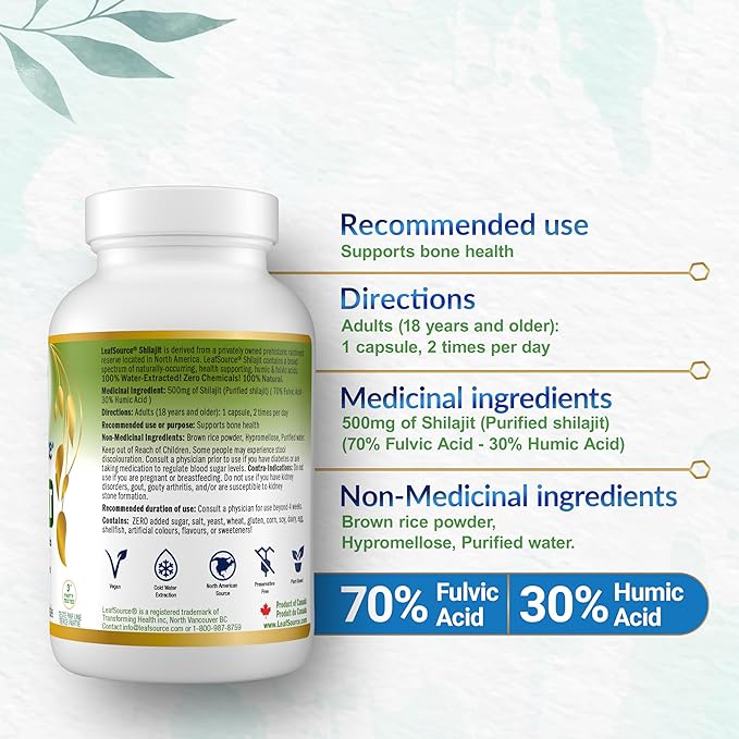 LeafSource - Shilajit Humic - Fulvic 120's Health & Wellness