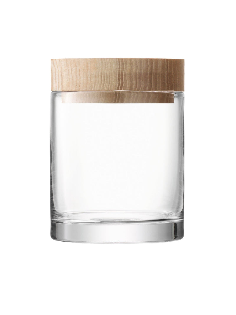 LSA - Lotta - Vase with with Ash Wood Base | H36 cm