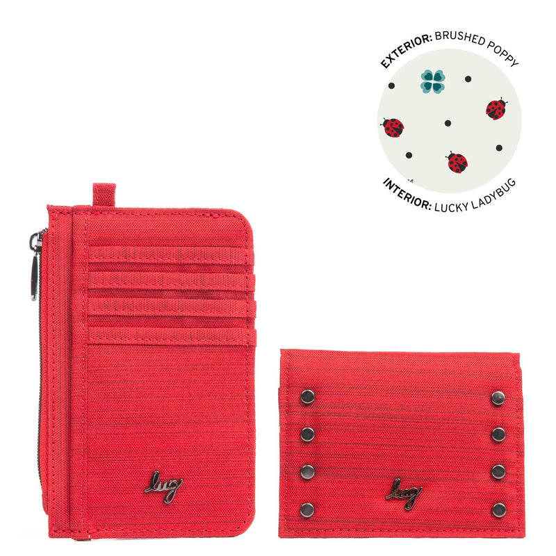 Lug - Slide & Walkover RFID Wallet Set - Brushed Poppy