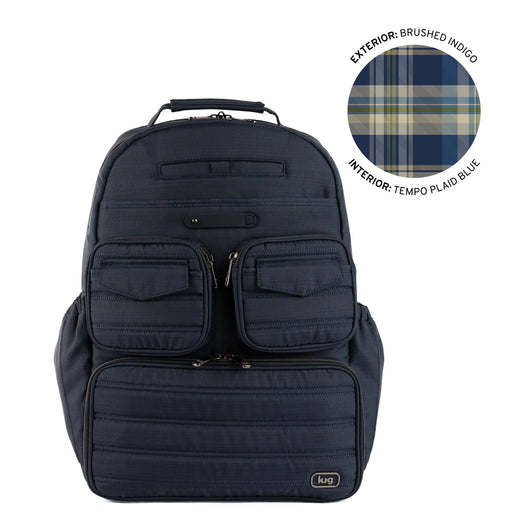 LUG Legacy Collection Puddle Jumper Backpack in BRUSHED INDIGO 2