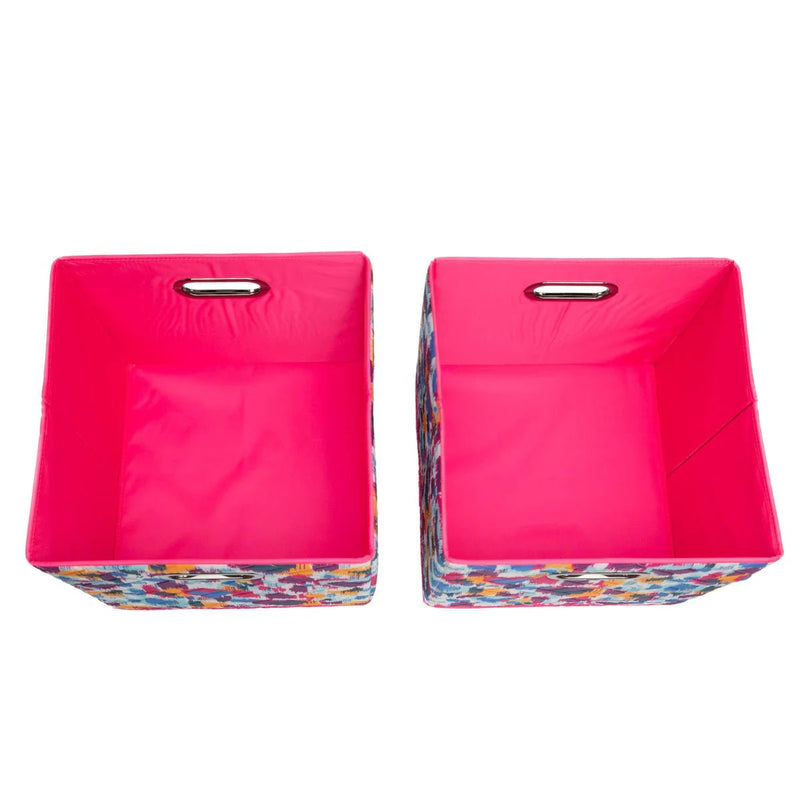 LUG - Cargo 2pc Collapsible Cube Bins Luggage & Bags HEART IKAT MULTI