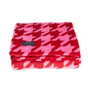 LUG - Cuddle Throw Blanket Home & Kitchen Micro Houndstooth Pink