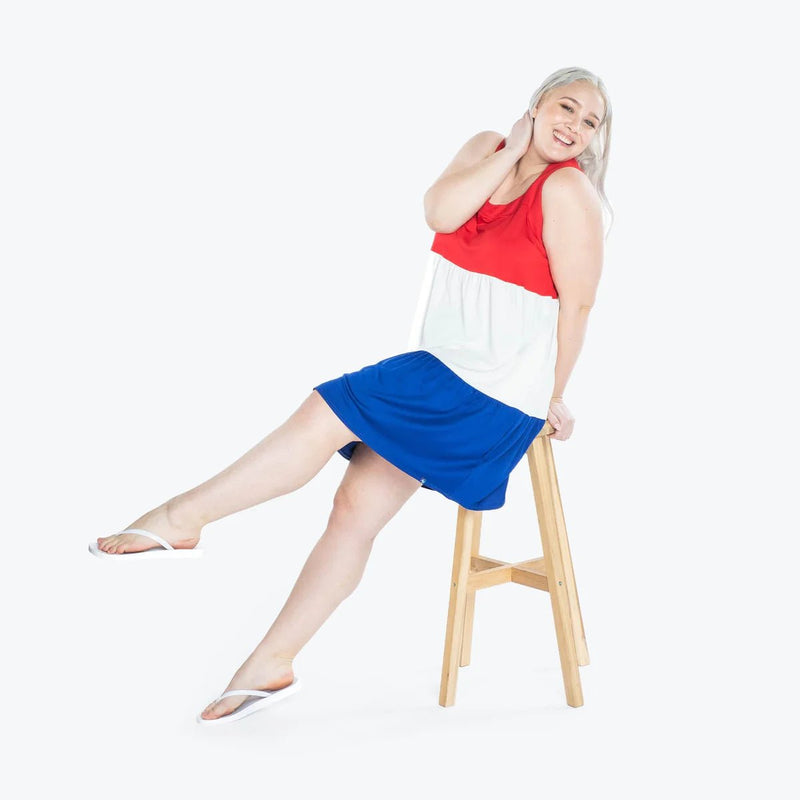 LUG - Flare Colorblock Dress