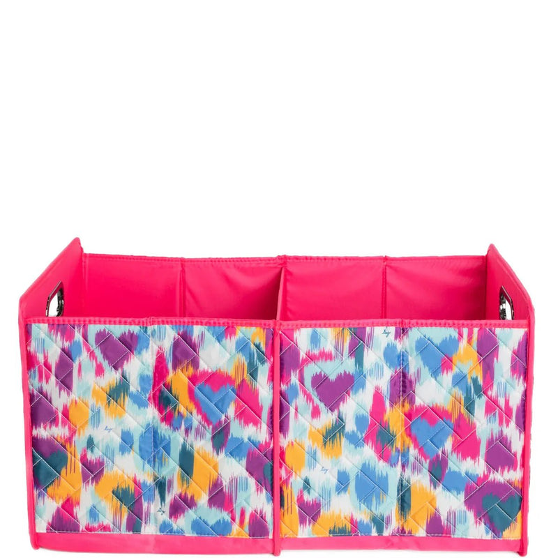LUG - Flatbed 2 Collapsible Organizer Luggage & Bags HEART IKAT MULTI