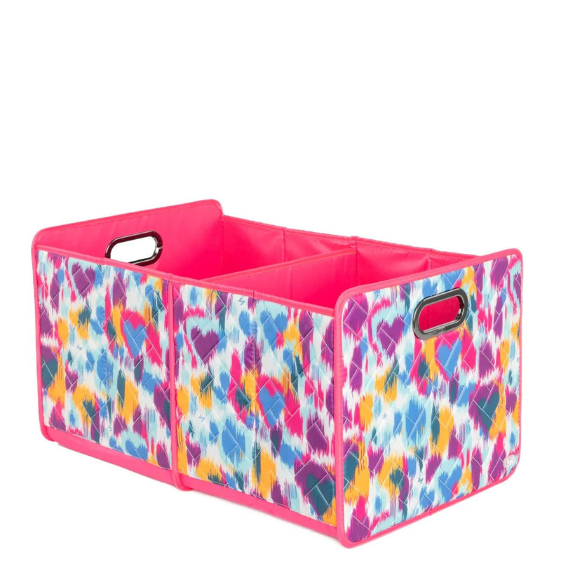 LUG - Flatbed 2 Collapsible Organizer Luggage & Bags HEART IKAT MULTI