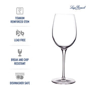 Luigi Bormioli - 12 75 oz Chardonnay White Wine Glasses (Set of 4) Crescendo