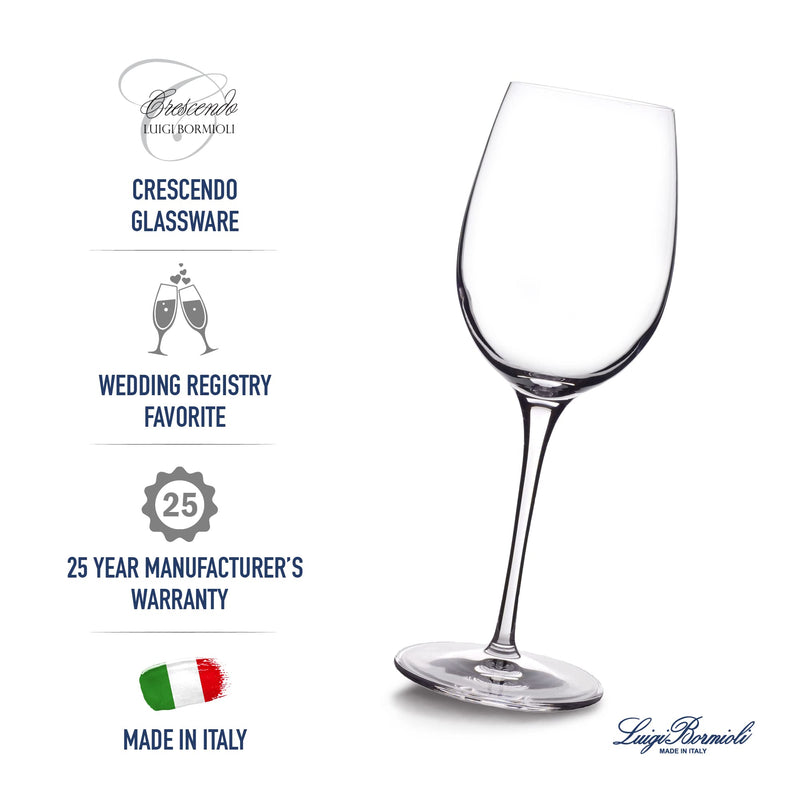 Luigi Bormioli - 12 75 oz Chardonnay White Wine Glasses (Set of 4) Crescendo