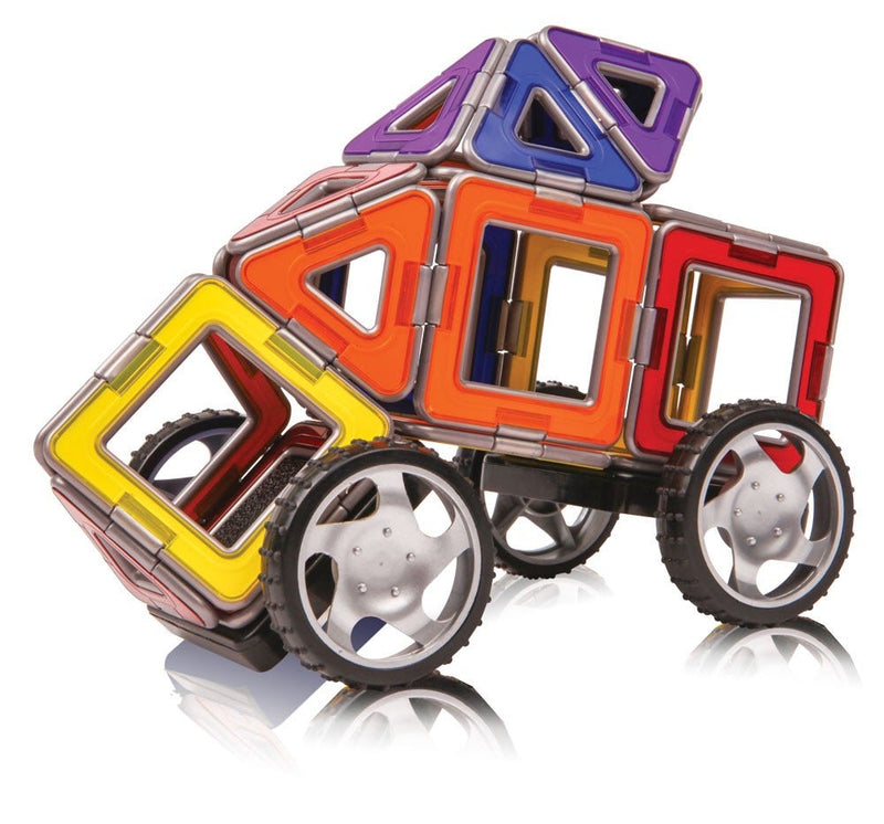 Magformers Smart 144-Piece Set – wheeled geometric vehicle model