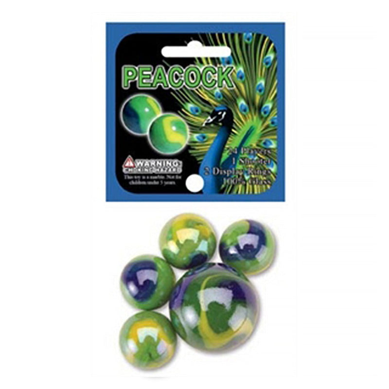 MARBLES - Peacock Game Net 24 + 1 Toys & Games