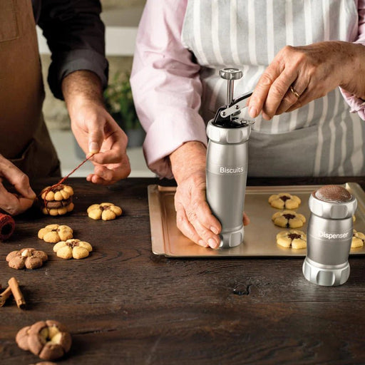 Marcato - Cookie Press Promo Set – Silver – Biscuit Maker with Accessories Home & Kitchen