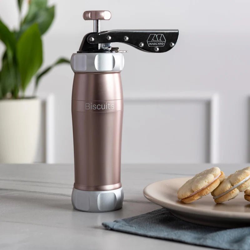 Marcato - Design Cookie Press for Biscuits and Decorative Pastry Shapes Home & Kitchen powder - pink