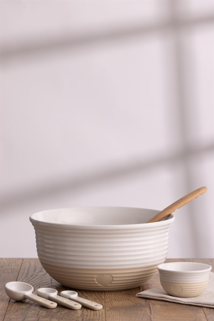 MASON CASH - RUSTIC MIX BOWL 10.2"| Cream Home & Kitchen