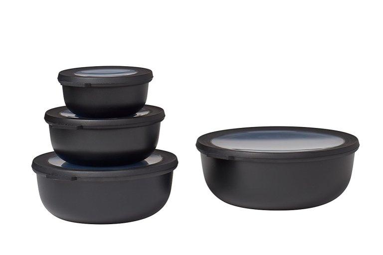 Mepal - Cirqula 4 - Piece Round Shallow Container Set Home & Kitchen Nordic Blue