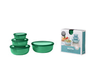 Mepal - Cirqula 4 - Piece Round Shallow Container Set Home & Kitchen Vivid Green