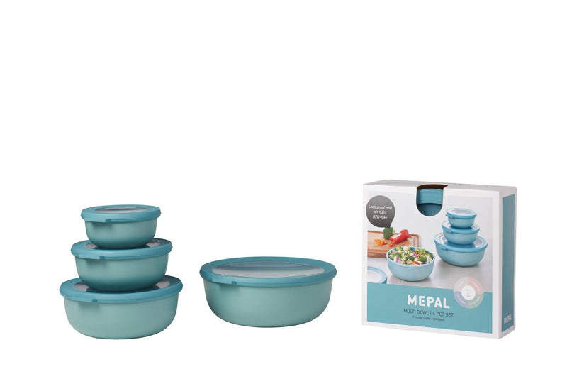 Mepal - Cirqula 4 - Piece Round Shallow Container Set Home & Kitchen Vivid Mauve