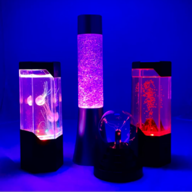 Motionz Glitter and Jellyfish Lights illuminated; other lamps sold separately