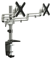 Mount - IT - Dual Monitor Clamp with Gas Spring Arms up to 27" - Silver Electronics