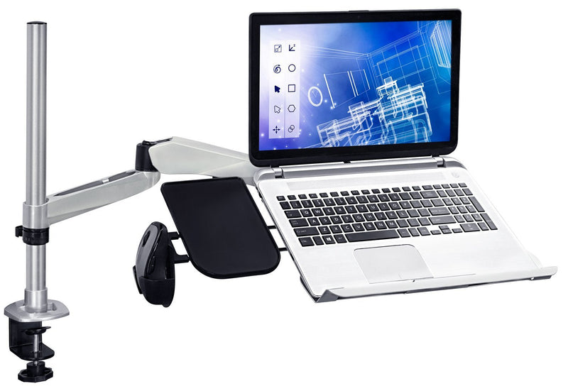 Mount - IT - Laptop Desk Clamp with Mouse Tray Electronics