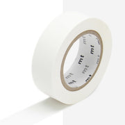 MT TAPES - Washi Tape 15mmx7m Matte and Metallic Finishes Decorative Tape Arts & Crafts Matte White