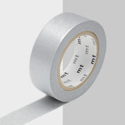 MT TAPES - Washi Tape 15mmx7m Matte and Metallic Finishes Decorative Tape Arts & Crafts Silver