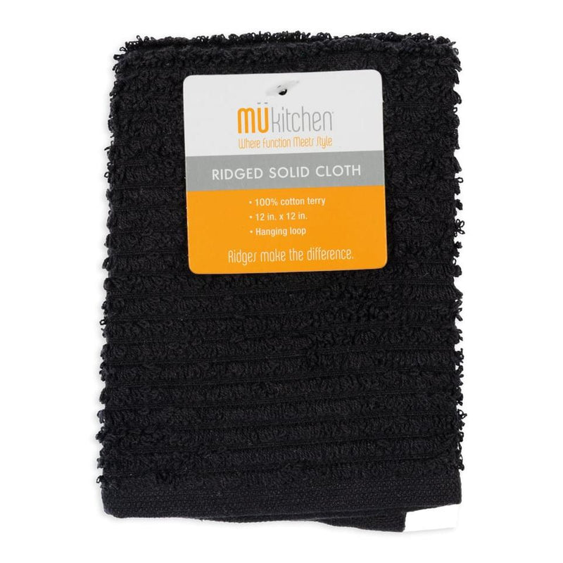 MUkitchen Onyx ridged cotton dishcloth – packaged roll