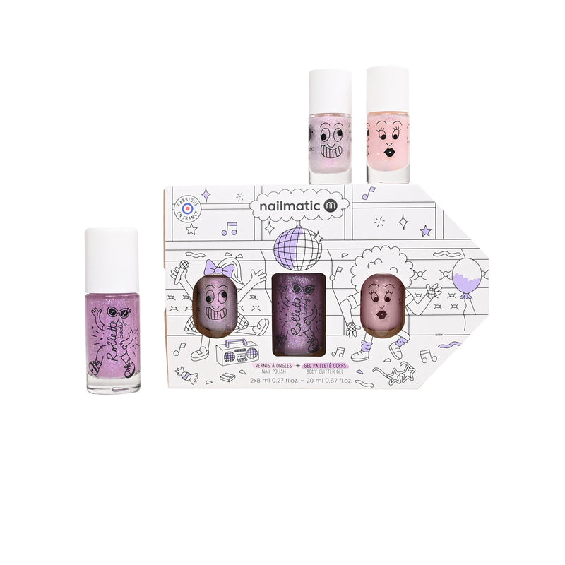 Nailmatic - Kids - Party Bus Nail Polish and Body Glitter Set - product view
