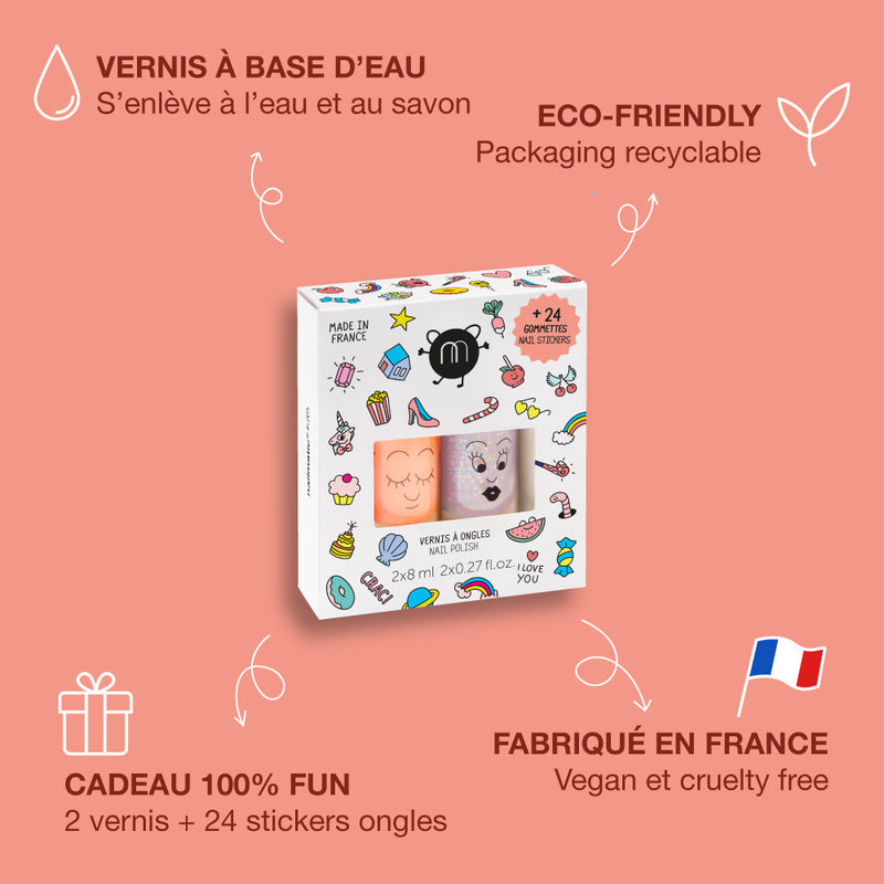 Nailmatic - Kids - Crac Nail Polish and Nail Stickers Set - product view