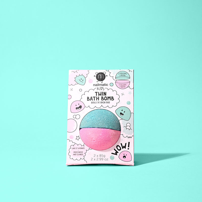 Nailmatic - Kids - Twin Split Bath Bomb - Pink / Lagoon Green - product view