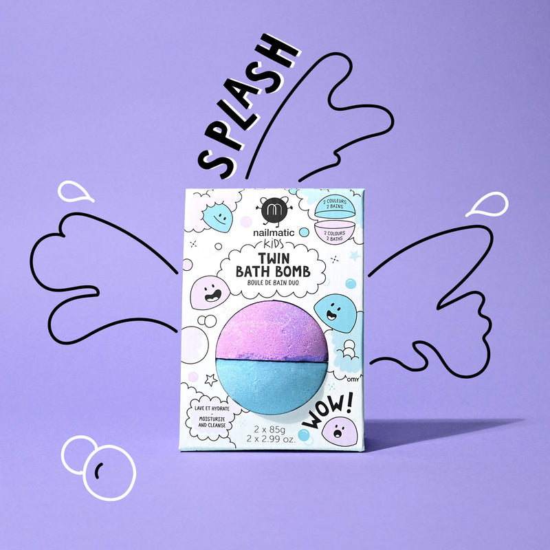 Nailmatic - Kids - Twin Split Bath Bomb - Blue / Violet - product view