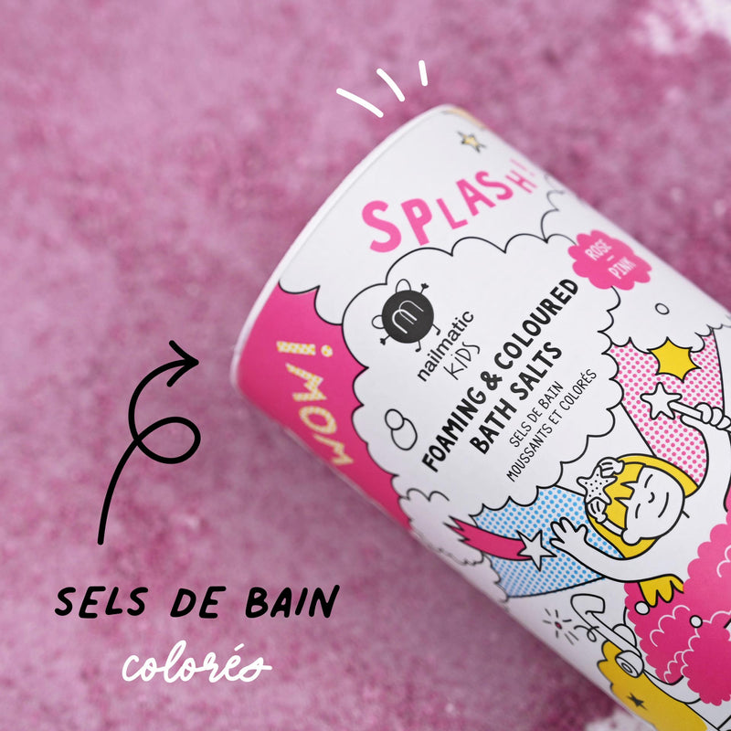 Nailmatic - Kids - Foaming Coloured Bath Salts - Pink - product view