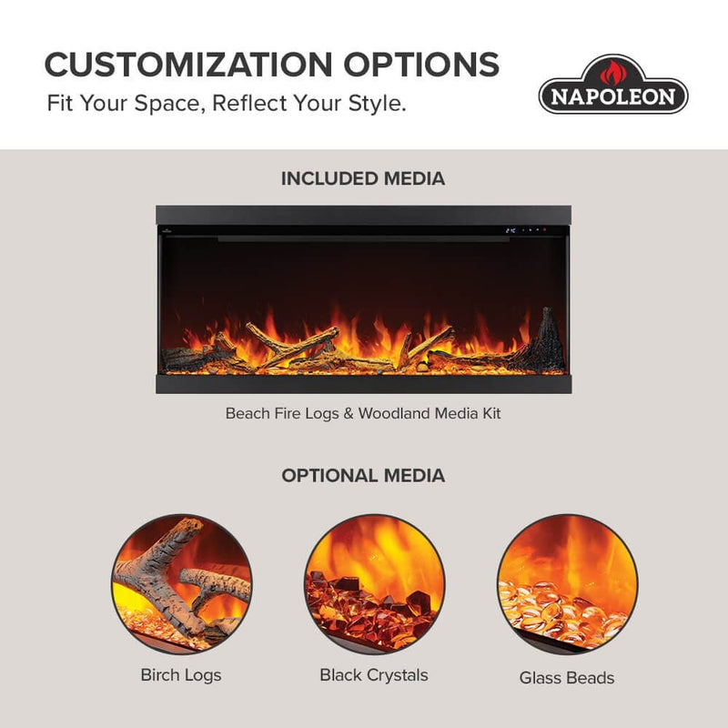 Napoleon - ASTOUND 62 FLEXMOUNT ELECTRIC FIREPLACE NEFL62AB Home & Kitchen