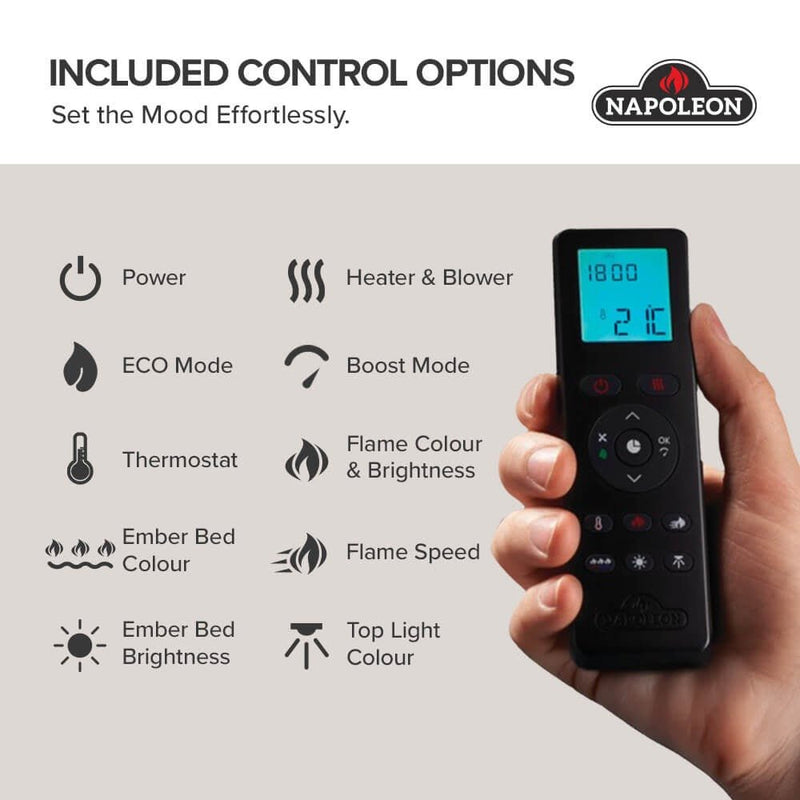 Napoleon - ASTOUND 74 FLEXMOUNT ELECTRIC FIREPLACE NEFL74AB Home & Kitchen